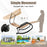 Outdoor 2 Persons Rocking Chaise Lounge with Canopy and Wheels-Beige