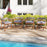 Outdoor Acacia Wood Patio Wicker Dining Chairs Set of 4 with Seat Cushion-Gray