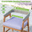 Outdoor Acacia Wood Patio Wicker Dining Chairs Set of 4 with Seat Cushion-Gray