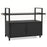 Outdoor Bar Cart Wicker Buffet Serving Cart with Cabinet and 8 Hooks