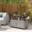 Outdoor Bar Cart Wicker Buffet Serving Cart with Cabinet and 8 Hooks