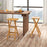 Set of 2 No Assembly Outdoor Bar Stools with Countered Seat