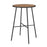 Outdoor Bar Table 41 inch Bar Height Patio Round Table with Acacia Wood Top and Metal Frame