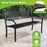 Outdoor Bench Metal Loveseat Patio Bench for 2-3-Person-Black