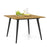 4-Person Acacia Wood Outdoor Dining Table for Garden Poolside and Backyard