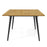 4-Person Acacia Wood Outdoor Dining Table for Garden Poolside and Backyard