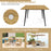 4-Person Acacia Wood Outdoor Dining Table for Garden Poolside and Backyard
