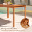 Outdoor Dining Table for 4-6 People 48 Inches Wood Rectangular Patio Table