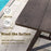 Outdoor Dining Tale for 6 with 1.93 Inch Umbrella Hole for Garden-Dark Brown