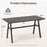 Outdoor Dining Tale for 6 with 1.93 Inch Umbrella Hole for Garden-Dark Brown