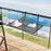 Outdoor Folding Hanging Table with Metal Frame-Black