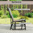 Outdoor Glider Chairs Set of 2 with High Backrest Breathable Mesh Fabric and Metal Frame-Black and Brown