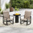 Outdoor Glider Chairs Set of 2 with High Backrest Breathable Mesh Fabric and Metal Frame-Black and Brown