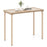 Outdoor Patio Bar Table Heavy Duty Rectangle Metal Frame-Brown