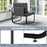 Outdoor Patio Chairs Set of 2 with Removable Cushions and Adjustable Foot Pads-Gray