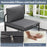 Outdoor Patio Chairs Set of 2 with Removable Cushions and Adjustable Foot Pads-Gray