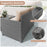 Outdoor Rattan Daybed Wicker Loveseat and 31 Gallon Storage Ottoman-Brown