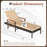 Outdoor Reclining Lounger Chair with 4-Level Adjustable Backrest-Beige