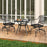 Outdoor Rocking Chair Set of 2 with Mesh Backrest and Seat for Yard-Black
