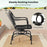 Outdoor Rocking Chair Set of 2 with Mesh Backrest and Seat for Yard-Black