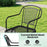 Outdoor Rocking Chair Set of 2 with Mesh Backrest and Seat for Yard-Black