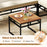 6 Piece Outdoor Sectional Sofa Set Metal Conversation Set with Cushions-Beige