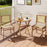Outdoor Side Table with Slatted Tabletop and X-Shaped Structure