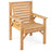 Outdoor Solid Fir Wood Chair with Inclined Backrest