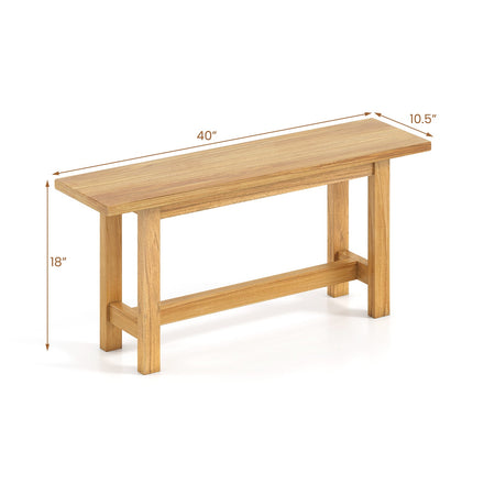 Outdoor Teak Wood Bench for Porch Backyard and Poolside