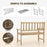 Outdoor Indonesia Teak Wood Garden Bench 2-Person with Backrest and Armrests