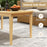 20 Inch x 35.5 Inch Outdoor Teak Wood Coffee Table with Slatted Tabletop for Balcony