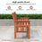 Outdoor Wood Garden Bench 2-Person Patio Park Bench with Backrest Armrests and Slatted Seat