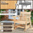 Outdoor Wood Rocking Chair with High Back and Widened Armrests