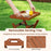 Outdoor Wood Tray Table Portable Side End Table with Folding Frame