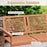 Outdoor Wooden Bench 2-Person Patio Bench with Slatted Backrest and Seat