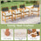 Outdoor Wooden Dining Chair Set of 2 with Armrests and Curved Back-White