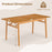 Outdoor Wooden Dining Table with Umbrella Hole and Stable Base