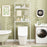 Over the Toilet Storage Rack 3-Tier Over Toilet Bathroom Organizer with Towel Holder-White