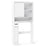 Over-the-Toilet Storage Cabinet Standing Toilet Rack with Sliding Door-White