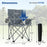 Oversized Camping Chairs Outdoor Folding Chair with Cooler Pouch and Cup Holder