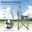 Oversized Camping Chairs Outdoor Folding Chair with Cooler Pouch and Cup Holder