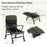 Oversized Foldable Fishing Chair for Adults with Armrest-Green
