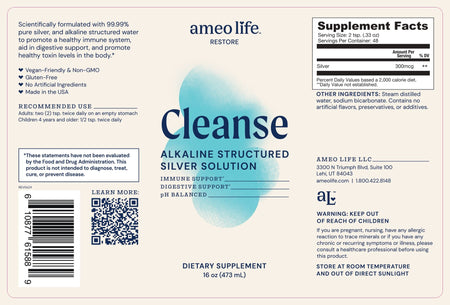 Cleanse Alkaline Silver Solution 16 oz (473ml)