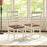 PU Leather Upholstered Armless Wooden Dining Chair Set of 2-White