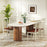 PU Leather Upholstered Armless Wooden Dining Chair Set of 2-White