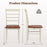 PU Leather Upholstered Armless Wooden Dining Chair Set of 2-White