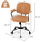 PU Leather Office Chair with Rocking Backrest and Ergonomic Armrest-Orange