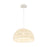 Farmhouse Rattan Pendant Lights with Adjustable Hanging Rope-Beige