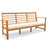 Patio 64 Inch Wood Bench with Seat Cushion and Slatted Seat for Backyard-Off White