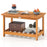 Patio Acacia Wood Coffee Table 2-Tier Rectangular Center Table